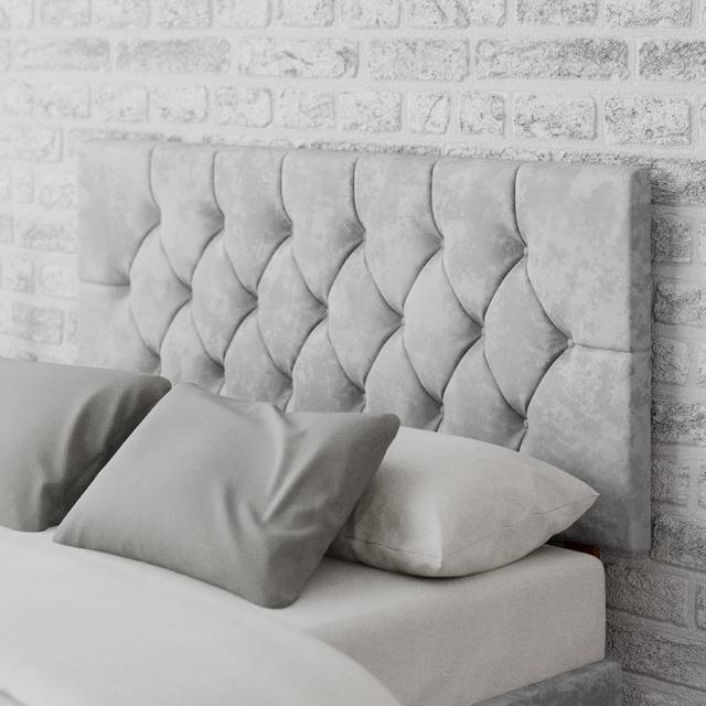 Olivier Mirazzi Velvet Headboard - Silver