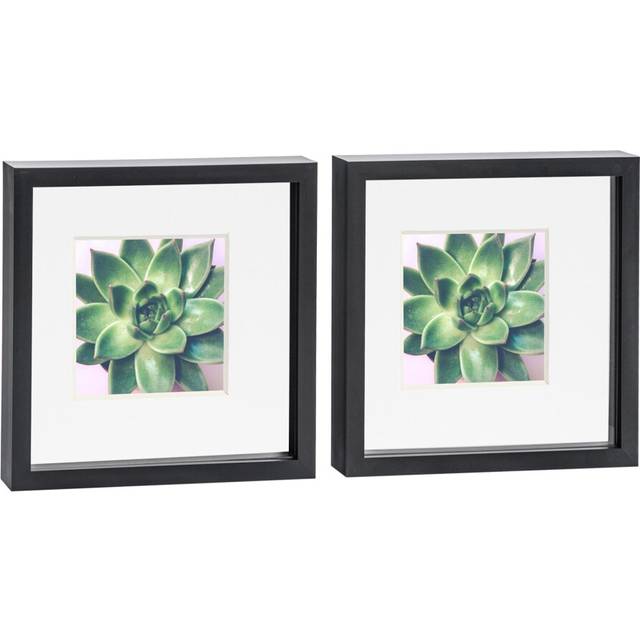 Nicola Spring - 3D Box Photo Frames - White (27.5cm H x 27.5cm W x 3.5cm D)