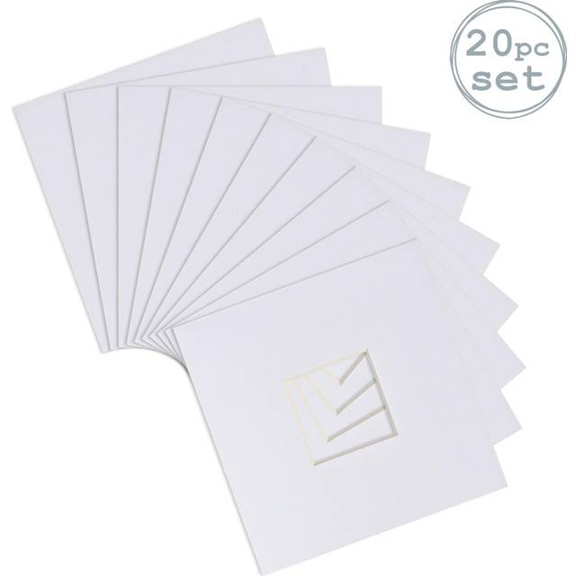Nicola Spring - Picture Mounts Frames - Photo - White (15cm H x 15cm W x 0.2cm D)