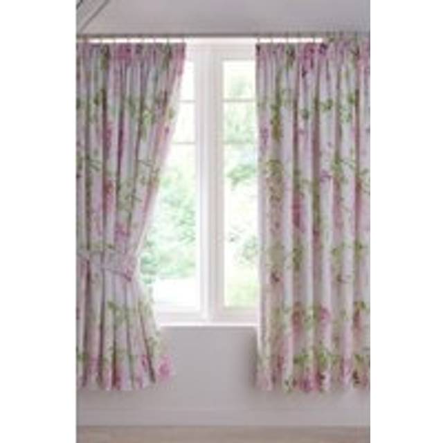 Dreams & Drapes Wisteria Ready Made Pencil Pleat Curtains Pink