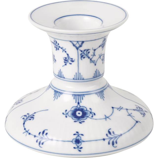 Royal Copenhagen Blue Fluted Plain Porcelain Candle Holder 7.5cm