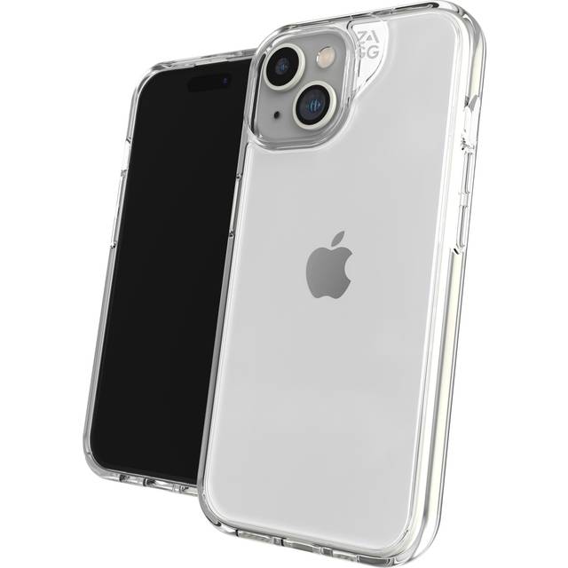Zagg Crystal Palace - Baksidesskydd för mobiltelefon - klar - för Apple iPhone 13, 14, 15