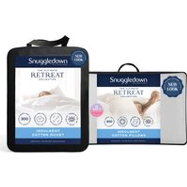 Retreat Cotton 10.5 Tog All Year Round Duvet With 2 Pillows - White - Double