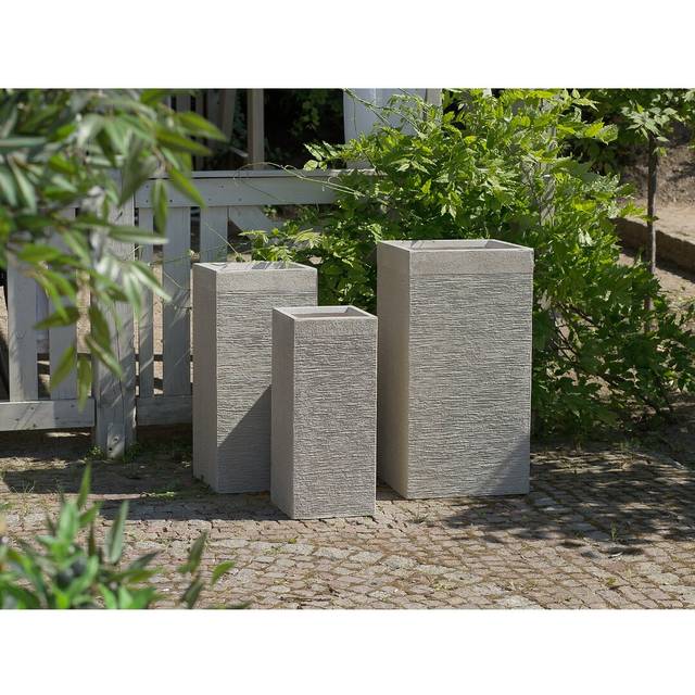 Adlai Clay Plant Pot - Beige (70cm H x 33cm W x 33cm D)