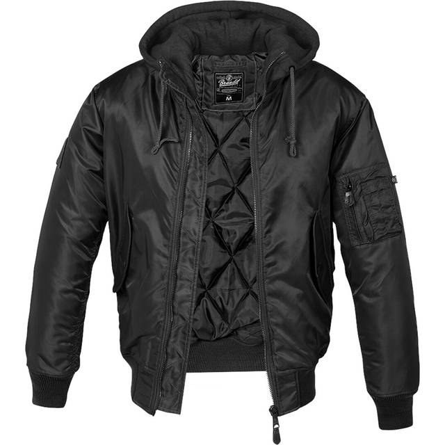 Brandit MA1, zip hoodie , color: Black/Black , size: M