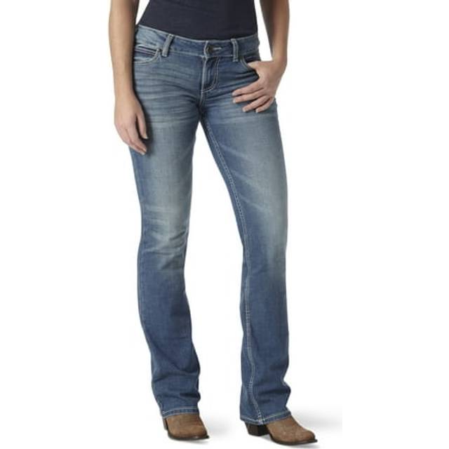 Wrangler Women's Retro Mae Mid Rise Stretch Boot Cut Jean  Deadwood  3W x 36L