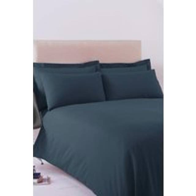 Poetry Plain Dyed Duvet Cover Set - Navy - Single