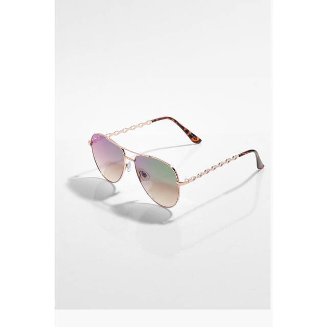 Womens Chain Detail Aviator Sunglasses - Multi - One Size, Multi