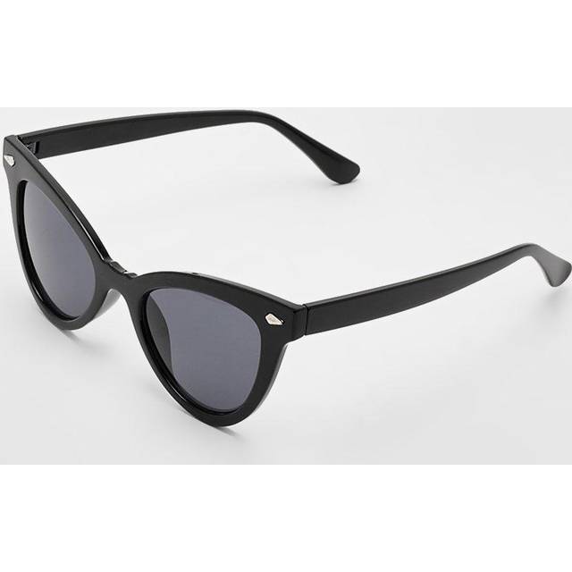 Womens All Black Cat Eye Sunglasses - One Size
