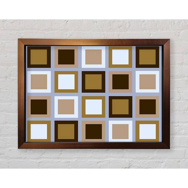 Squared In Square Framed Print - Bronze Framed Paper (59.7cm H x 84.1cm W x 3.4cm D)