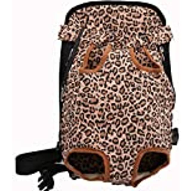 feiling färgglada ränder hundryggsäck hundväska väska ryggsäck kattväska ryggsäck transportväska hund husdjur resväska för små hundar katter valpar, X-L, leopard