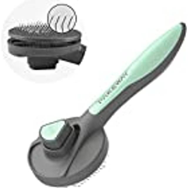 Cat Dog Grooming Brush, Kitten Slicker Brush, Pet Self Cleaning Shedding Brush Massage Combs for Cats and Dogs with Short, Medium & Long Hair