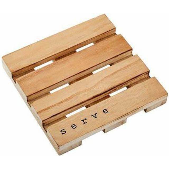 Mud Pie Pallet Trivet  8 x 8  Serve