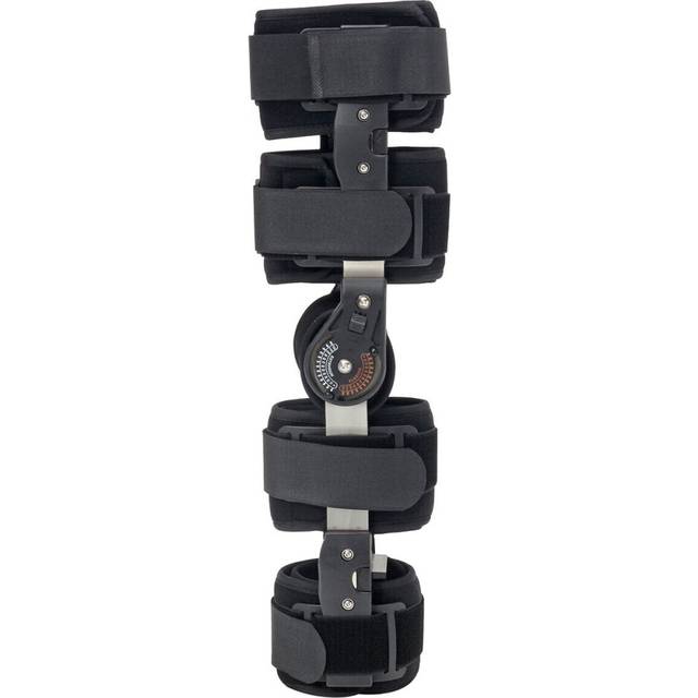 (Black) Medical Grade 0-120 Adjustable Hinged Knee Leg Brace Support & Protect Bracket