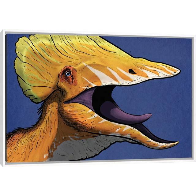 Portrait of a Tupuxuara Dinosaur by Paulo Leite da Silva - Graphic Art on Canvas - White Framed (66.04 cm H x 45.72 cm W)