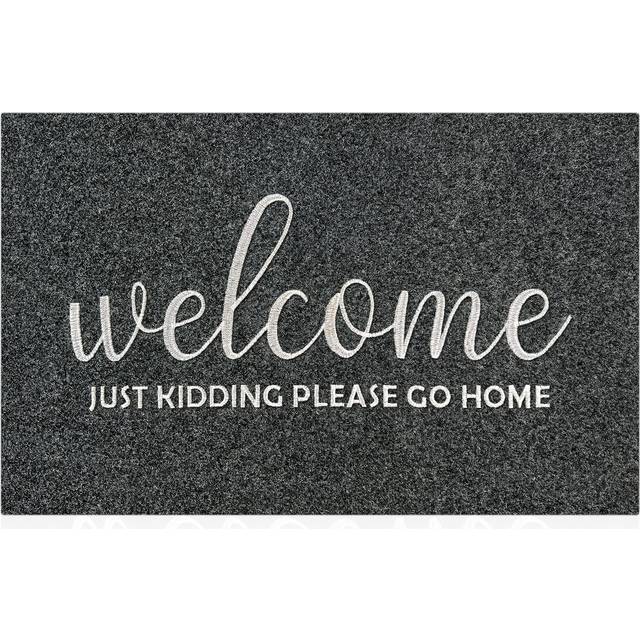 AAZZKANG Funny Doormat Large Front Door Mat with Non Slip Rubber Backing Welcome Please Go Home Mats Easy to Clean Durable Entry
