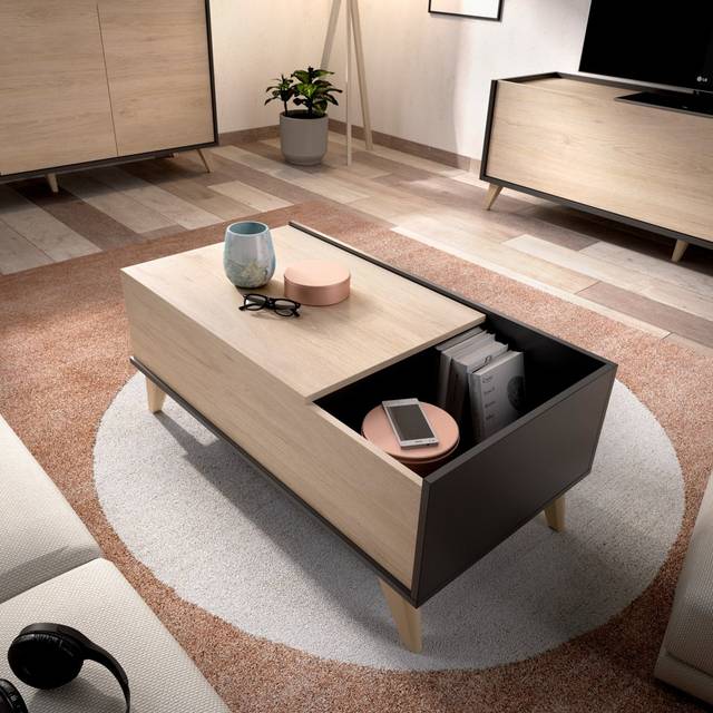 Winnie Lift Top Coffee Table with Storage (41cm H X 99cm W X 60cm D)