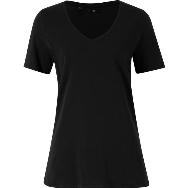 bonprix Plunge T-Shirt - Black