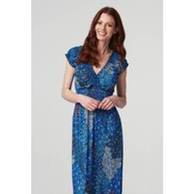 Izabel London Peacock Maxi Dress - Denim