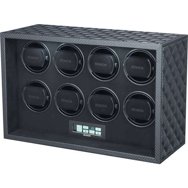 Benson Watch Winder Black Series Leather 8.22.CF Carbon Fibre