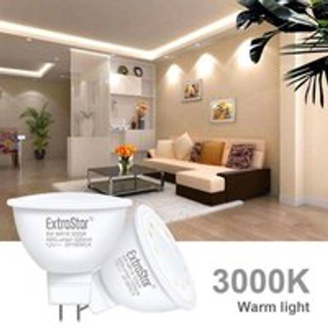 6W LED Light Bulb MR16 3000K warm white - White / 1