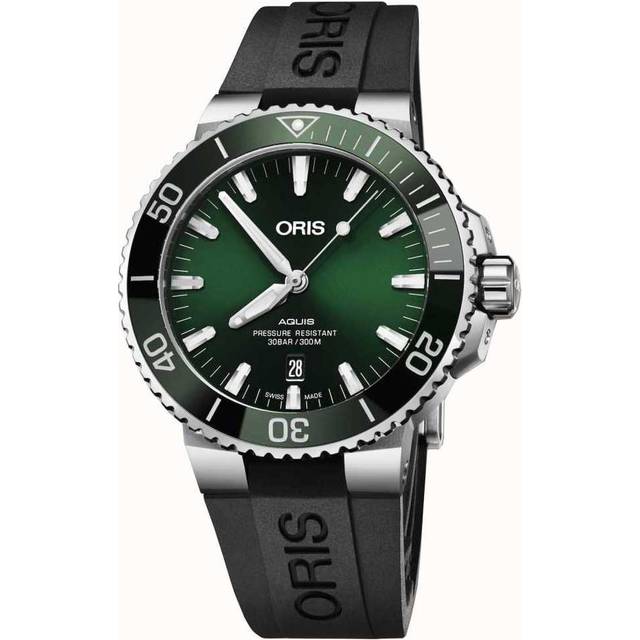 Oris Watch Aquis Date Rubber - Green