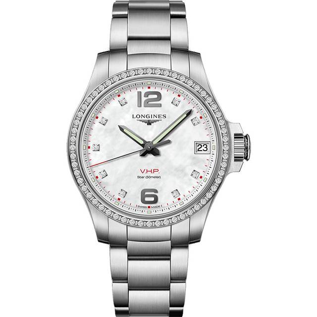 LONGINES Conquest V.H.P. 36MM MOP Diamond Women's Watch L3.316.0.87.6 / L33160876 - Mother of Pearl - 36 mm