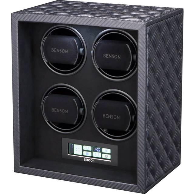 Benson Watch Winder Black Series Leather 4.22.CF Carbon Fibre