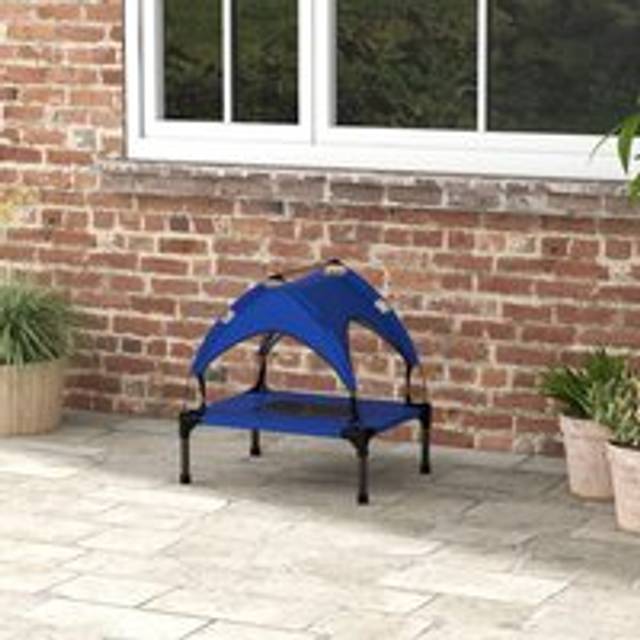 PawHut Cooling Raised Dog Bed w/ Breathable Mesh - Dark Blue - Small | TJ Hughes