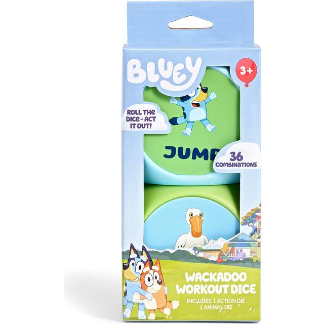 BLUEY Wackadoo Dice Imagination Act Out The Action game  Family game Night for All Ages  creative and Engaging Fun for All Featuring Bluey and Bingo