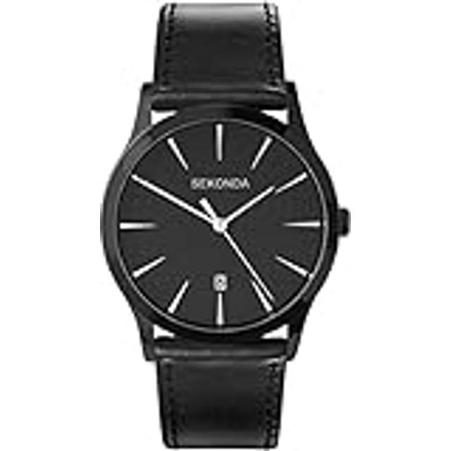Sekonda gents watch with black dial and black strap 1933