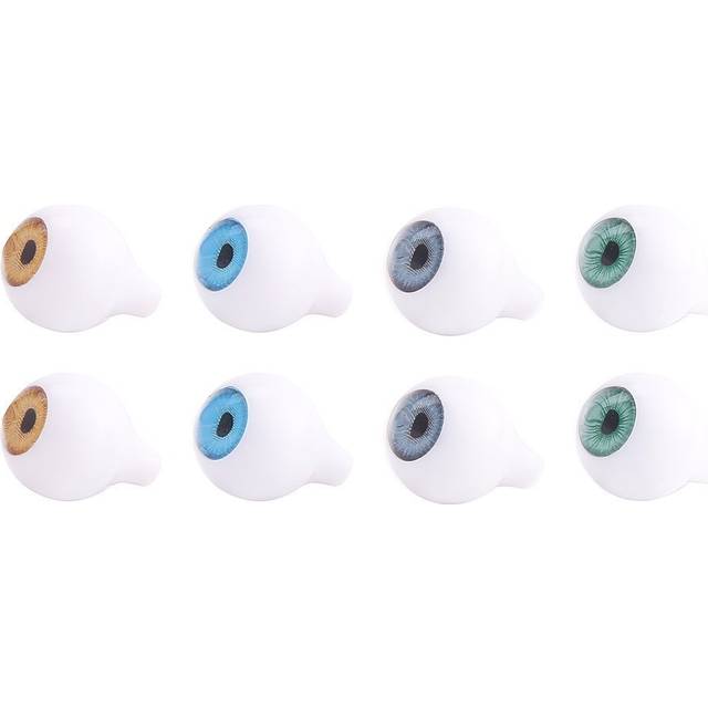DECORA 8 Pieces Round Acrylic Doll Eyes Eyeballs 14mm
