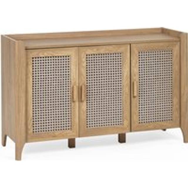 Julian Bowen Sydney 3 Door Rattan Effect Sideboard - Wood