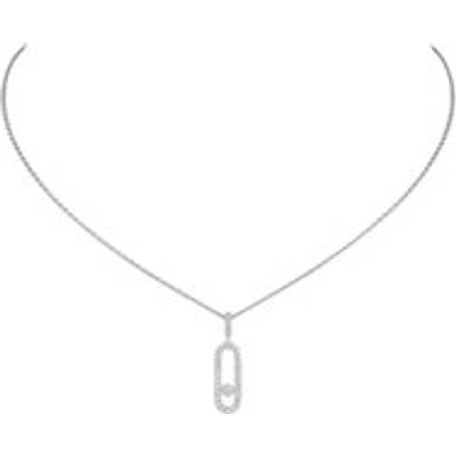 Messika Move Uno Pave 18ct White Gold Diamond Necklace