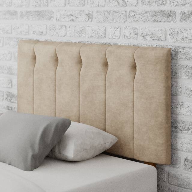 Aspire Furniture Hepburn King Size Natural Soft Touch Linen Headboard - Aspire Beds - Beige