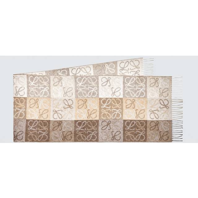 Loewe Anagram wool and cashmere scarf - beige (One Size)