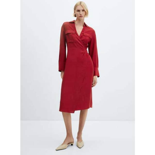 Mango - Omlottklänning Dress Maria - Röd