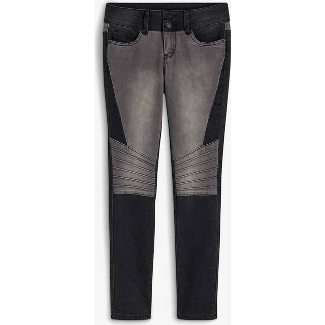 bonprix Two-Tone Skinny Jeans - Black Stone