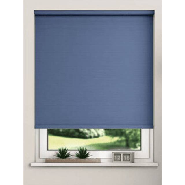 New Edge Blinds Blackout Roller Blinds Navy 120cm - Blue - W 120cm x D 165cm