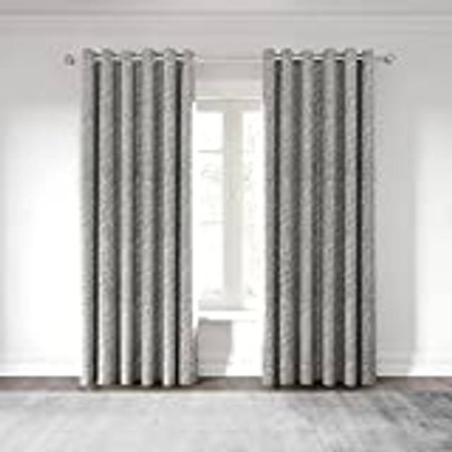 Nalu Nicole Scherzinger Hana Lined Curtains 66" x 72", Silver