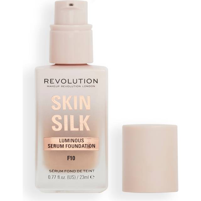 Makeup Revolution, Skin Silk Serum Foundation, lätt till medium täckning, innehåller hyaluronsyra, F10, 23 ml