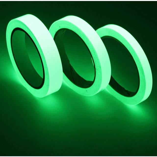 SHEIN 1pc Luminous Tape, Green Glow-In-Dark Safety Warning Anti-Slip Adhesive Strip For Staircase And Ground