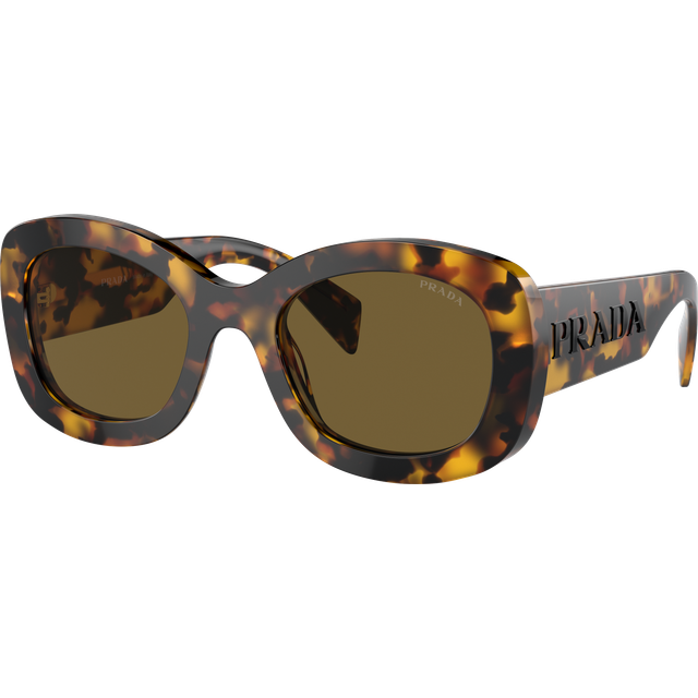 Prada Woman PR A13S  VAU01T Sunglasses Acetate Turtle Brown Round Normal