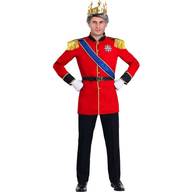 European King Men's Costume | Historical Costumes - Orange&#47;Red&#47;Blue (XS)
