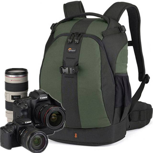Lowepro flipside 400 aw digital slr kamera fotoväska ryggsäckar+ all väderskydd - Armégrön