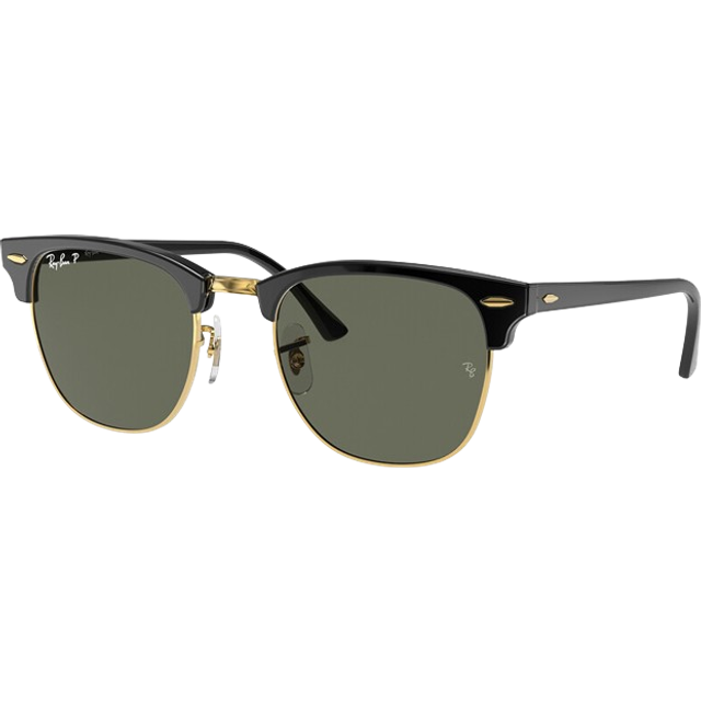 Ray - Ban Unisex RB3016F CLUBMASTER LOW BRIDGE FIT 901/58 Solglasögon Acetat Svart G15 Fyrkantig Polariserad