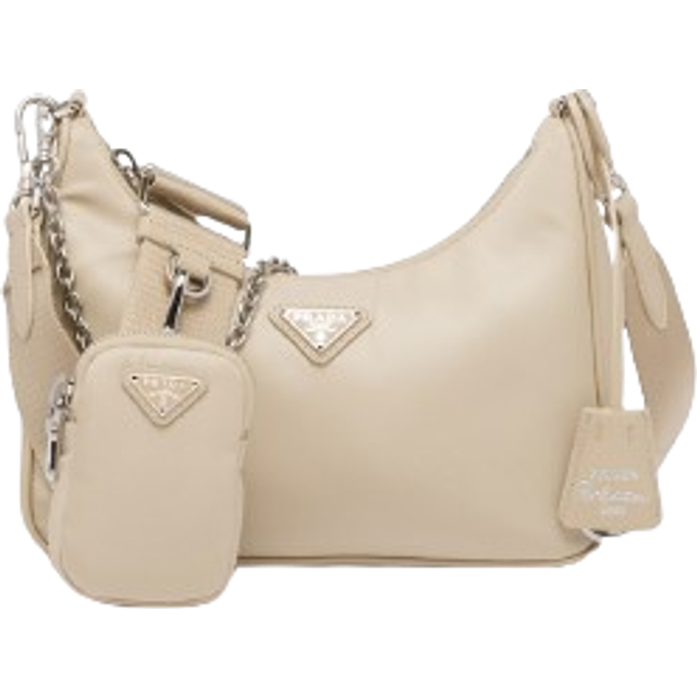 Prada Womens Neutral Re-nylon 2005 Recycled-nylon Shoulder Bag 18x22x6cm - NEUTRAL