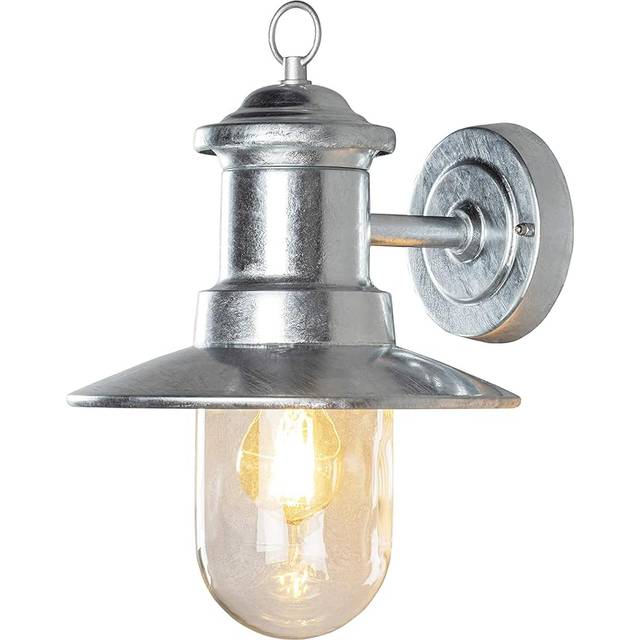 Napoli Outdoor Wall Light - Silver (30.5cm H X 22cm W X 24.5cm D)