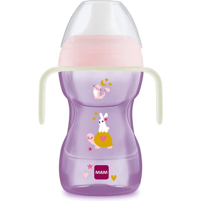 MAM Fun to Drink with Glow Handles 270ml Pink