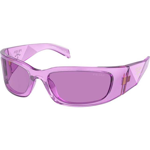 Prada Woman PR A14S  13R30G Sunglasses Acetate Transparent Violet Butterfly Normal